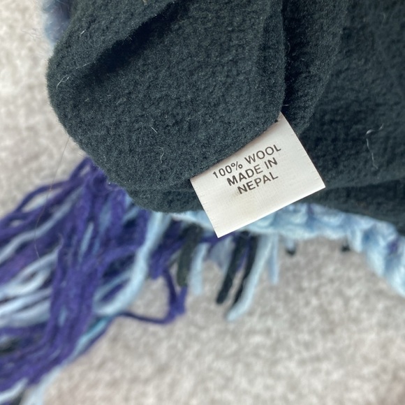 Wool Mohawk beanie hat made in Nepal fleece lined ski snowboard edgy skater - Picture 4 of 7